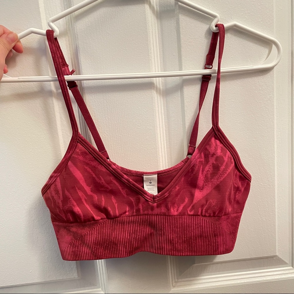 Lululemon ebb to street bra stone wash chianti 4